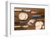 Knives with the Remains of Spreads and Crackers-Eising Studio - Food Photo and Video-Framed Photographic Print