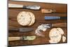 Knives with the Remains of Spreads and Crackers-Eising Studio - Food Photo and Video-Mounted Photographic Print