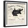 Knock Out Germany, An Instructive Partial Map of Europe with Germany Silhouetted, 1914-null-Framed Giclee Print