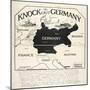 Knock Out Germany, An Instructive Partial Map of Europe with Germany Silhouetted, 1914-null-Mounted Giclee Print