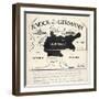 Knock Out Germany, An Instructive Partial Map of Europe with Germany Silhouetted, 1914-null-Framed Giclee Print