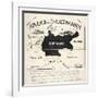 Knock Out Germany, An Instructive Partial Map of Europe with Germany Silhouetted, 1914-null-Framed Giclee Print