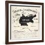 Knock Out Germany, An Instructive Partial Map of Europe with Germany Silhouetted, 1914-null-Framed Giclee Print