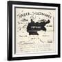 Knock Out Germany, An Instructive Partial Map of Europe with Germany Silhouetted, 1914-null-Framed Giclee Print