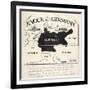 Knock Out Germany, An Instructive Partial Map of Europe with Germany Silhouetted, 1914-null-Framed Giclee Print