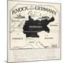 Knock Out Germany, An Instructive Partial Map of Europe with Germany Silhouetted, 1914-null-Mounted Giclee Print