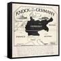 Knock Out Germany, An Instructive Partial Map of Europe with Germany Silhouetted, 1914-null-Framed Stretched Canvas