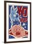 Knock Out the GOP - Political-Lantern Press-Framed Art Print