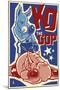 Knock Out the GOP - Political-Lantern Press-Mounted Art Print