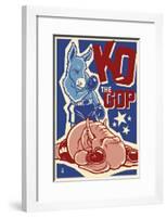 Knock Out the GOP - Political-Lantern Press-Framed Art Print