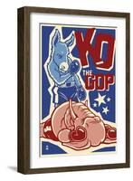 Knock Out the GOP - Political-Lantern Press-Framed Art Print