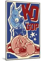 Knock Out the GOP - Political-Lantern Press-Mounted Art Print