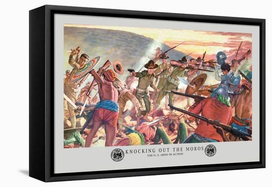 Knocking Out the Moros-Hugh Charles Mcbarron Jr.-Framed Stretched Canvas
