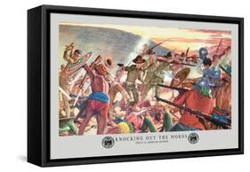 Knocking Out the Moros-Hugh Charles Mcbarron Jr.-Framed Stretched Canvas