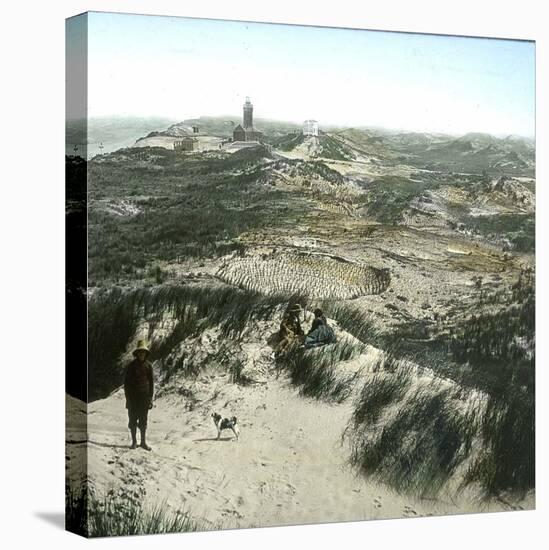 Knokke (Belgium), Dunes and the Lighthouse-Leon, Levy et Fils-Stretched Canvas