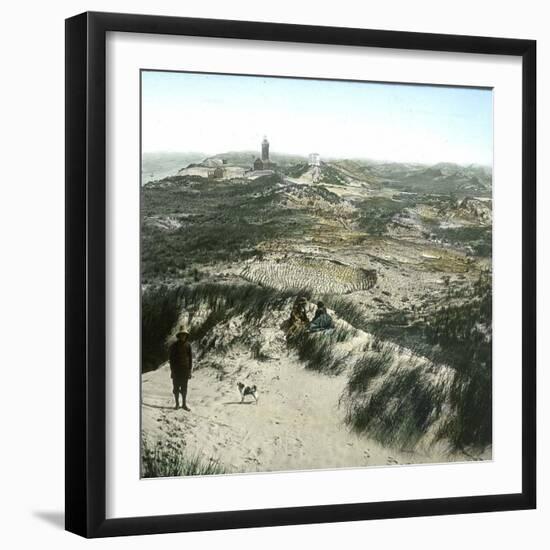 Knokke (Belgium), Dunes and the Lighthouse-Leon, Levy et Fils-Framed Photographic Print