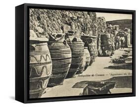 Knossos - Crete - Large Storage Jars-null-Framed Stretched Canvas