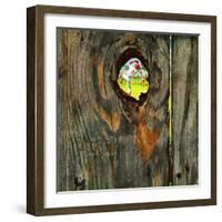 "Knothole Baseball", August 30,1958-Norman Rockwell-Framed Giclee Print