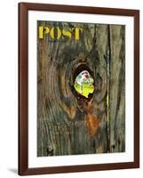 "Knothole Baseball" Saturday Evening Post Cover, August 30,1958-Norman Rockwell-Framed Giclee Print