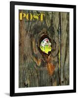 "Knothole Baseball" Saturday Evening Post Cover, August 30,1958-Norman Rockwell-Framed Giclee Print