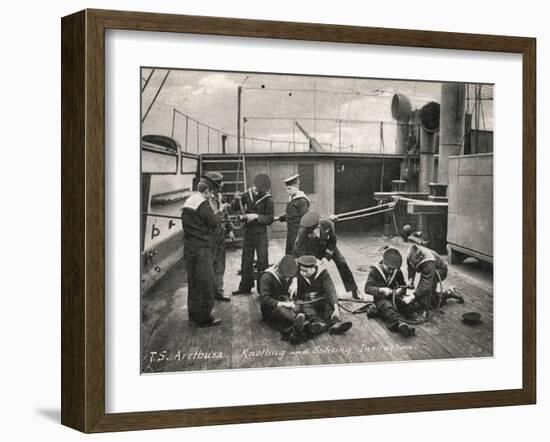 Knotting Class, Training Ship Arethusa, Greenhithe, Kent-Peter Higginbotham-Framed Photographic Print