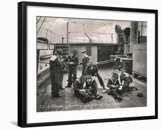 Knotting Class, Training Ship Arethusa, Greenhithe, Kent-Peter Higginbotham-Framed Photographic Print