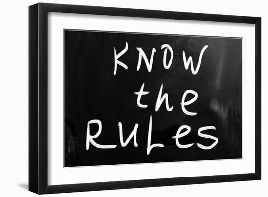 "Know the Rules"-Krasimira Nevenova-Framed Art Print