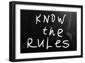 "Know the Rules"-Krasimira Nevenova-Framed Art Print