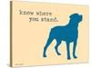 Know Where Stand-Dog is Good-Stretched Canvas