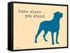 Know Where Stand-Dog is Good-Framed Stretched Canvas