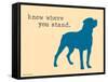 Know Where Stand-Dog is Good-Framed Stretched Canvas