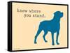 Know Where Stand-Dog is Good-Framed Stretched Canvas