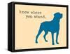 Know Where Stand-Dog is Good-Framed Stretched Canvas