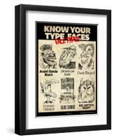 Know Your Type Faces-Tim Nyberg-Framed Premium Giclee Print