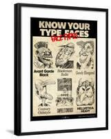 Know Your Type Faces-Tim Nyberg-Framed Giclee Print