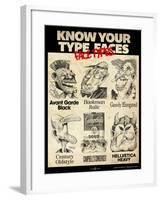 Know Your Type Faces-Tim Nyberg-Framed Giclee Print