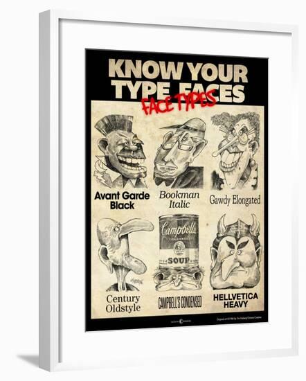 Know Your Type Faces-Tim Nyberg-Framed Giclee Print