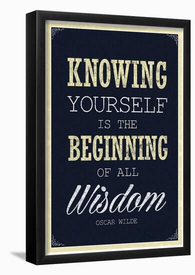 Knowing Yourself is the Beginning of All Wisdom-null-Framed Poster