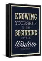 Knowing Yourself is the Beginning of All Wisdom-null-Framed Stretched Canvas