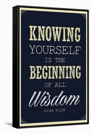 Knowing Yourself is the Beginning of All Wisdom-null-Framed Stretched Canvas