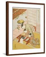 Knowledge (Chi), from the Series Five Cardinal Virtues, 1767-Suzuki Harunobu-Framed Giclee Print