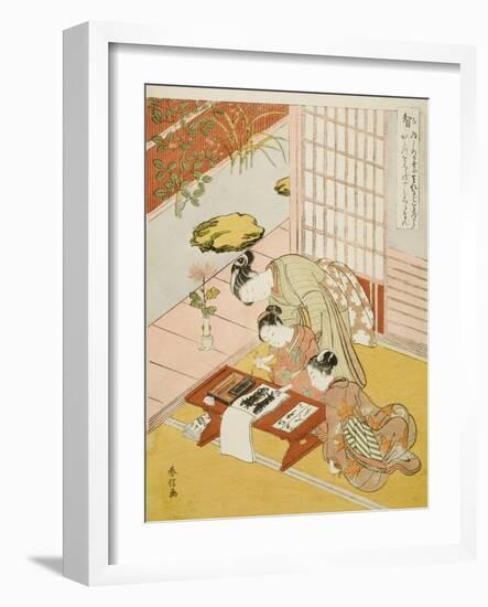 Knowledge (Chi), from the Series Five Cardinal Virtues, 1767-Suzuki Harunobu-Framed Giclee Print