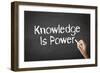 Knowledge Empowers You Chalk Illustration-kbuntu-Framed Art Print