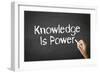 Knowledge Empowers You Chalk Illustration-kbuntu-Framed Art Print