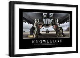 Knowledge: Inspirational Quote and Motivational Poster-null-Framed Premium Photographic Print