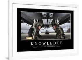 Knowledge: Inspirational Quote and Motivational Poster-null-Framed Photographic Print