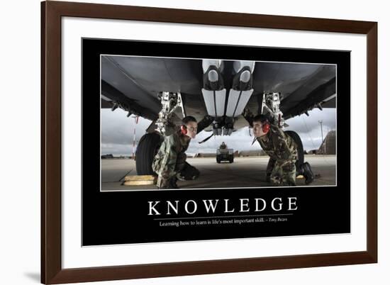 Knowledge: Inspirational Quote and Motivational Poster-null-Framed Photographic Print