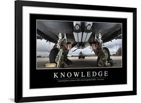 Knowledge: Inspirational Quote and Motivational Poster-null-Framed Photographic Print