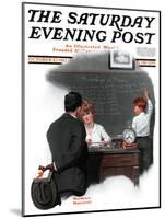 "Knowledge is Power" Saturday Evening Post Cover, October 27,1917-Norman Rockwell-Mounted Giclee Print