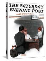 "Knowledge is Power" Saturday Evening Post Cover, October 27,1917-Norman Rockwell-Stretched Canvas